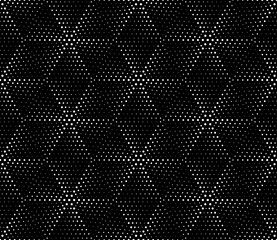 Black and white background. Vector seamless texture. Modern geometric background. Dot grid.