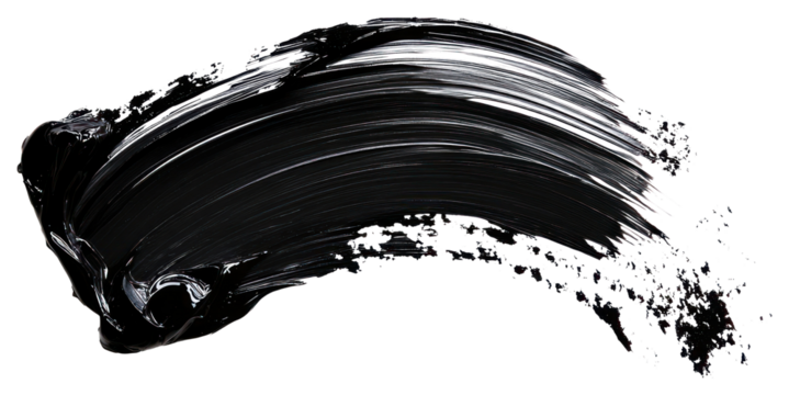 PNG Abstract black paint stroke