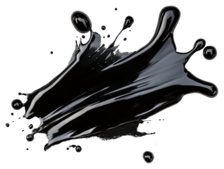PNG Abstract black paint splash