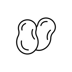 Dates fruit outline icons, minimalist vector illustration ,simple transparent graphic element .Isolated on white background