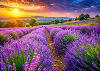 Fototapeta premium Explore stunning color combinations that beautifully complement lavender, drawing inspiration from nature and design to spark your creativity and enhance your artistic endeavors.