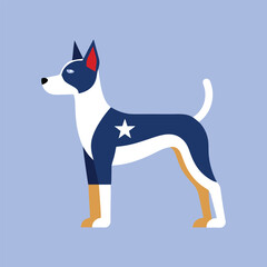 Dog color vector art illustrator (024)