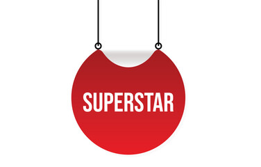 Superstar banner design. Superstar icon. Flat style vector illustration.