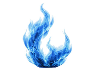 Blue fire flame PNG on Transparent background. Clipping path