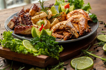 Delicious dish of food served in a restaurant.
