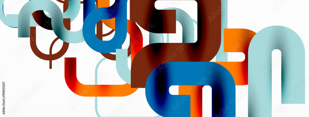 Poster Wave lines minimal abstract background