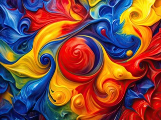 Bold abstract design featuring vibrant primary colorsâ€”red, blue, and yellowâ€”creates striking visual impact perfect for engaging and innovative creative projects.