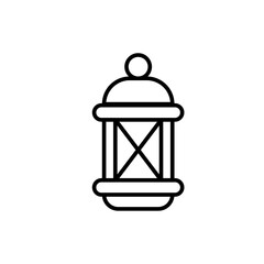 Lantern outline icons, minimalist vector illustration ,simple transparent graphic element .Isolated on white background
