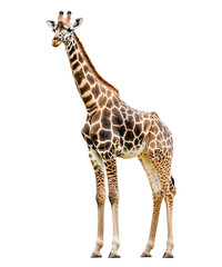 Naklejka premium Giraffe animal wildlife zoo safari africa, Transparent background