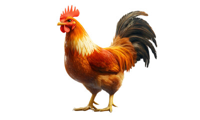 Fototapeta premium Chicken animal farm, Transparent background