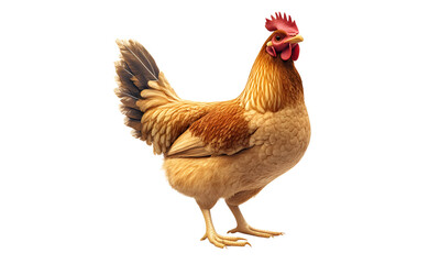 Fototapeta premium Chicken animal farm, Transparent background
