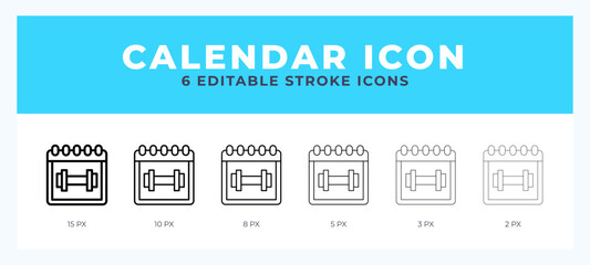 Calender line icon vector illustration in trendy style.