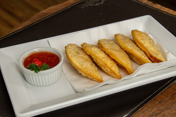 Delicious dish of food served in a restaurant.