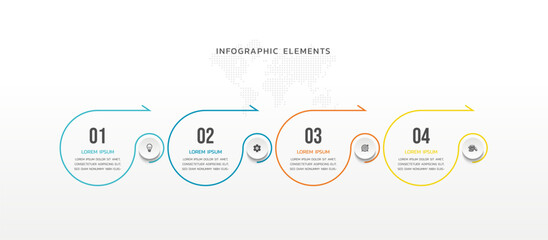 Modern infographics business template design