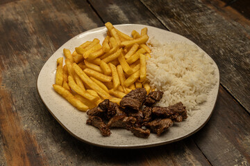 Delicious dish of food served in a restaurant.