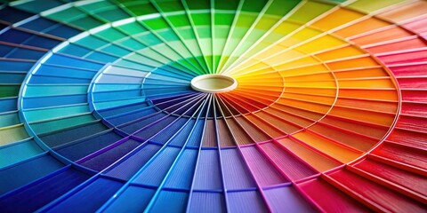 Obraz premium A dynamic color wheel showcasing a rich variety of hues, perfect for inspiring creativity and educating individuals in art and design principles.