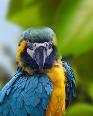 blue and yellow macaw