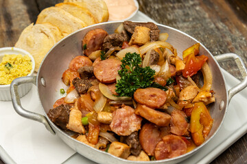 Delicious dish of food served in a restaurant.