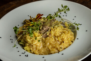 Delicious dish of food served in a restaurant.