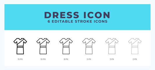 Chinese dress vector icon. With different stroke vector illustration.