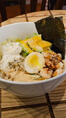 Japanese traditional onigiri with fish