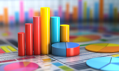 business graph on the table