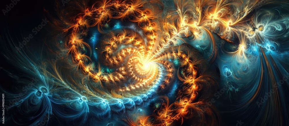 Poster digital representation of a fractal design