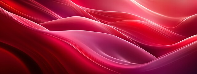 Obraz premium A beautiful abstract background of smooth lines in shades of red and pink, creating an elegant and stylish wallpaper for your design projects