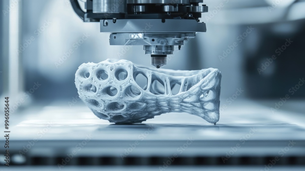 Aufkleber aerospace engineers using 3d printing technology to create lightweight components for aircraft and s