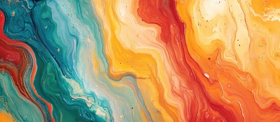 Abstract acrylic artwork featuring a marbled texture with paint strokes on paper Ideal for web and game design this macro image showcases hand painted elements in a surrealistic style