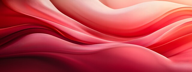 Obraz premium A beautiful abstract background of smooth lines in shades of red and pink, creating an elegant and stylish wallpaper for your design projects