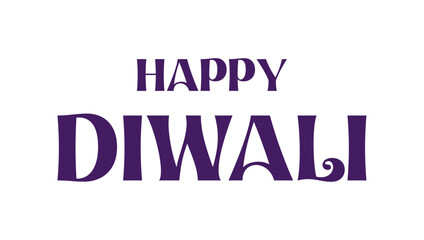 modern stylish Happy Diwali text vector with purple font color and white background, Happy Diwali text design, Happy Diwali cursive font design, Diwali Festival,  event, marketing, designing
