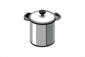 Modern Pressure cooker vector art illustration 
