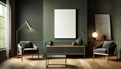 Mockup poster frame 
3d render