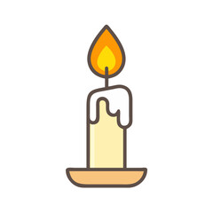 Obraz premium Burning Candle Icon