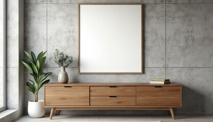 Mockup poster frame 
3d render