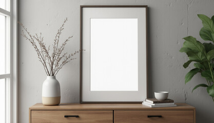 Mockup poster frame 
3d render