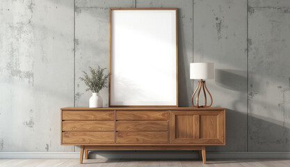 Mockup poster frame 
3d render