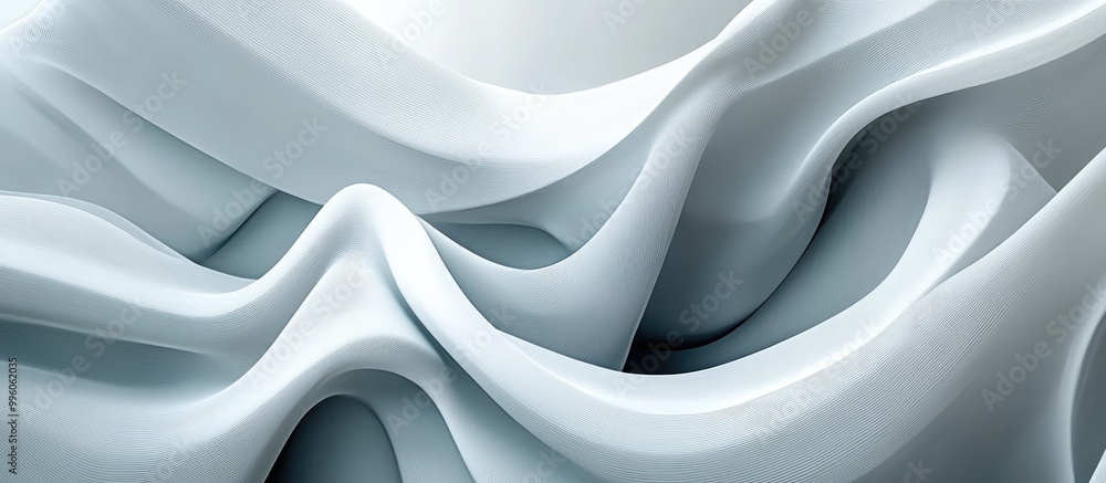 Aufkleber 3d rendering of an abstract line design set against a gray backdrop