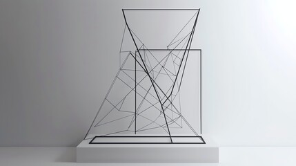 Abstract geometric sculpture.