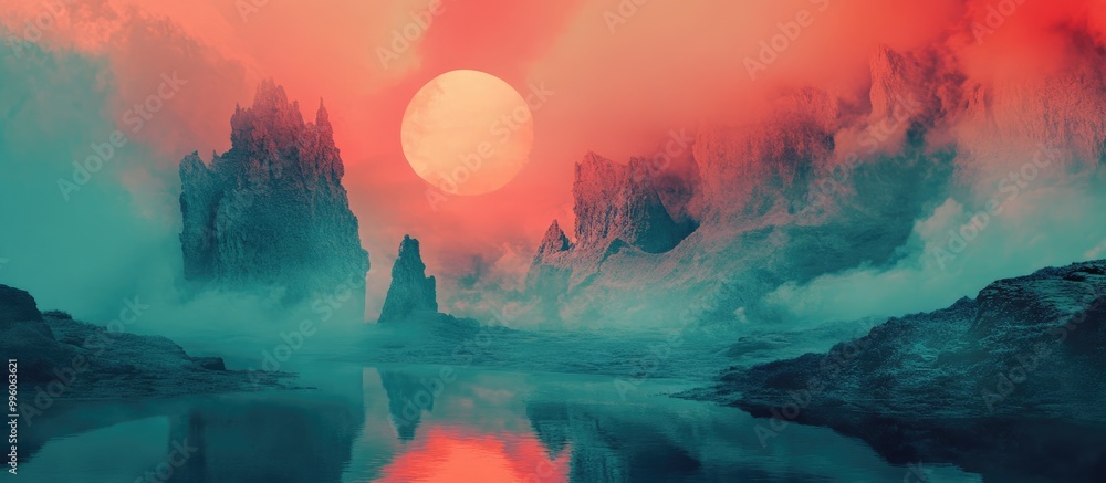 Aufkleber the emergence of color in surreal photography exploring abstract forms and imaginative dreamlike lan