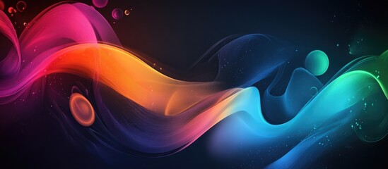 Elegant dark wallpaper with fluid gradients and colorful designs