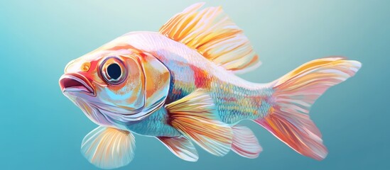 Fototapeta premium Digital rendering of fish in an illustrated style