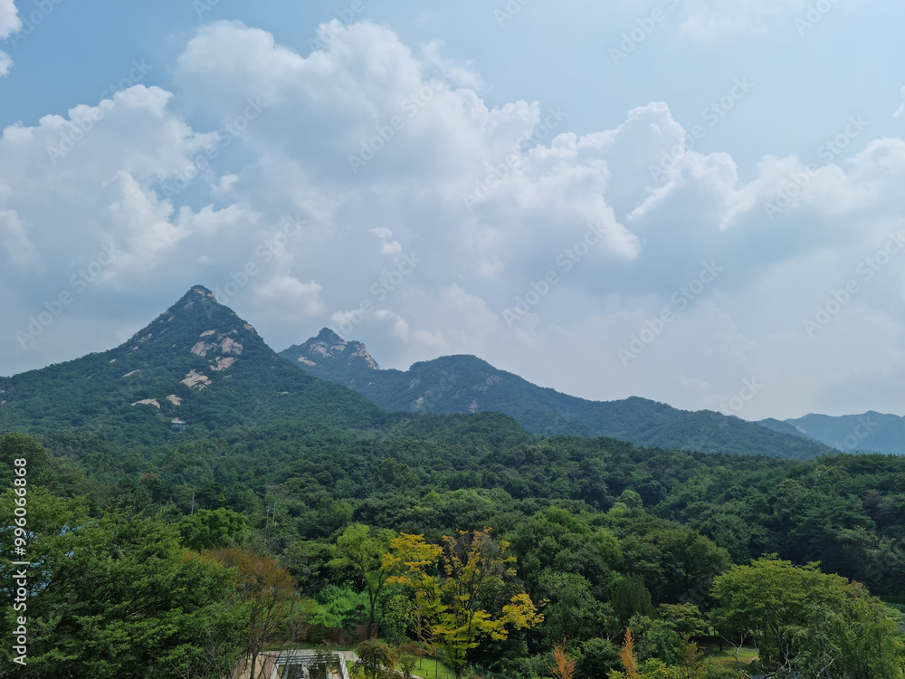 Canvas Prints this is a view of the peak of mt. bukhan.