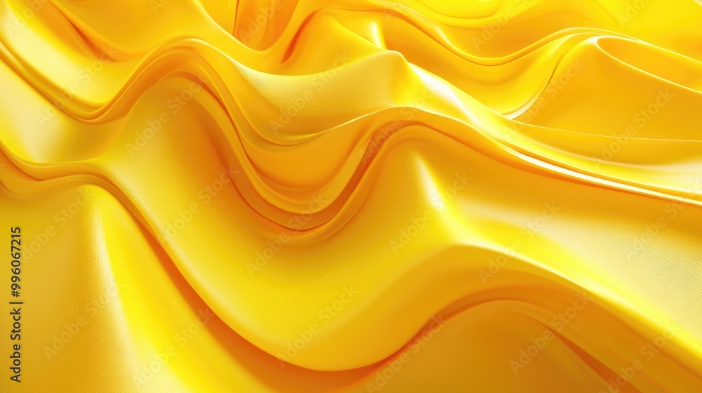 Poster surreal yellow abstract background with a three dimensional effect