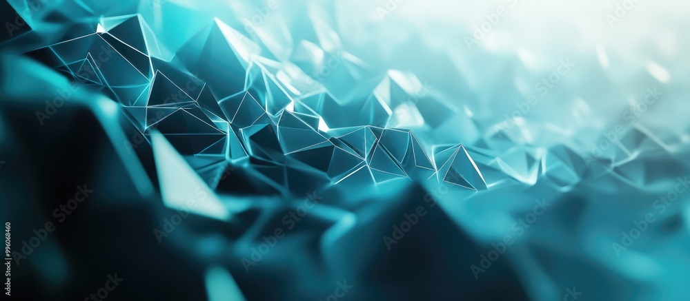 Aufkleber abstract 3d rendering of a chaotic surface featuring futuristic polygonal shapes