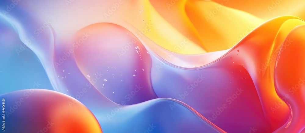 Aufkleber background design element with soft gradients and abstract shapes suitable for various creative proj
