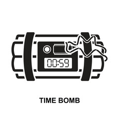 Time bomb icon. TNT time bomb isolated on background vector illustration