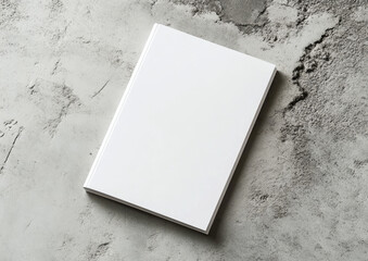  A stack of blank white square paper mockups on a grey stone surface. Created with Ai