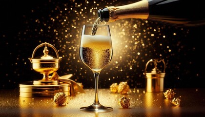 Golden Champagne Celebration.